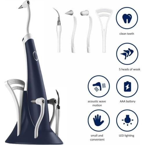 5 In 1 Electric Ultrasonic Dental Scaler Universal Tooth Cleaner High Frequency Tooth Stain Remover Dental Teeth Whitening Set