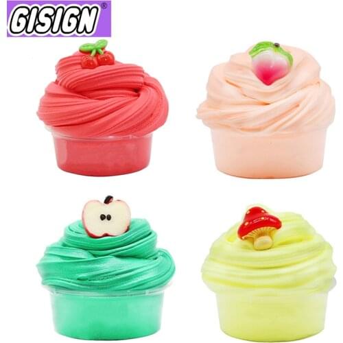 60ml Fruit Butter Fluffy Slime Supplies Toys Polymer Clay Additive Putty Soft Plasticine For Modelling Slime Charms Accessories