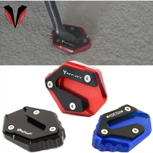 Motorcycle Accessory Foot Side Stand Extension Enlarge Plate Pad for Yamaha MT07 MT 07 2014-2020 XSR700 2016-2019 FZ6 FZ6R FZ6S