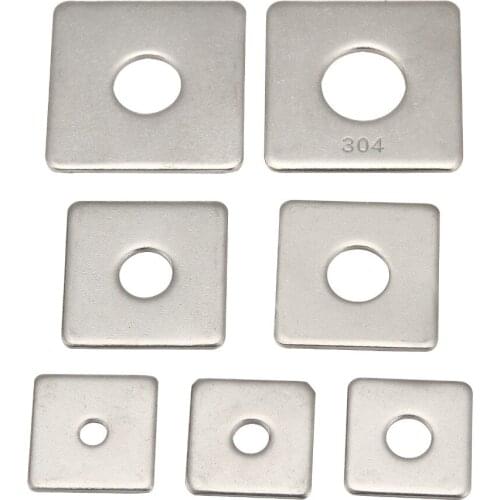 Freeshipping 304 Stainless Steel Square M6-M20 Curtain Wall with Square Pad Square Gasket Square Washer