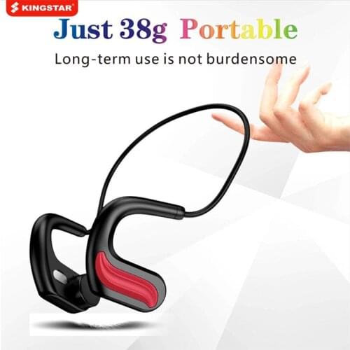 KINGSTAR Wireless Bluetooth Bone Conduction Earphone IPX8 Sport Waterproof Diving Swimm Headphone Built-in Memory 32G Headset