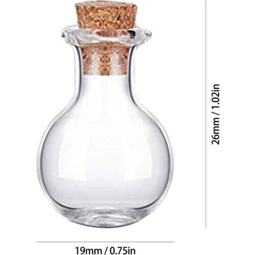 10PCS Christmas Wish Bottles DIY Drifting Bottles Clear Cork Wishing Bottles Vials For Wedding Birthday Party Home Decor Gifts