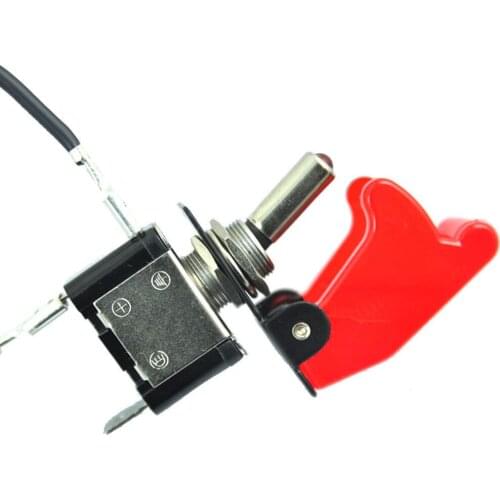 EE support 2 Pcs 12V 20A Red Cover LED Light Switch SPST ON/OFF Car Accessories Rocker Toggle Switch