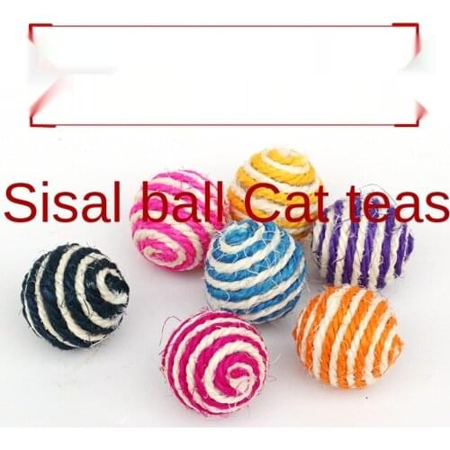 Sisal Ball Cat Toy Ball Tease Cat Walk Cat Toy Cat Grab Ball Pet Products