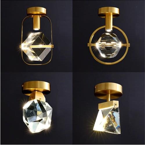 JMZM Modern Crystal Ceiling Lights LED Pendant Lamp For Living Room Bedroom Cloakroom Corridor Indoor Ceiling Light Fixtures