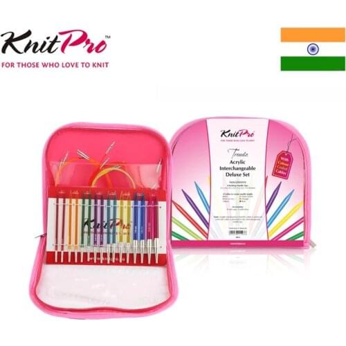 Knitpro Trendz Acrylic Interchangeable Needles Set Includes 8 Pairs