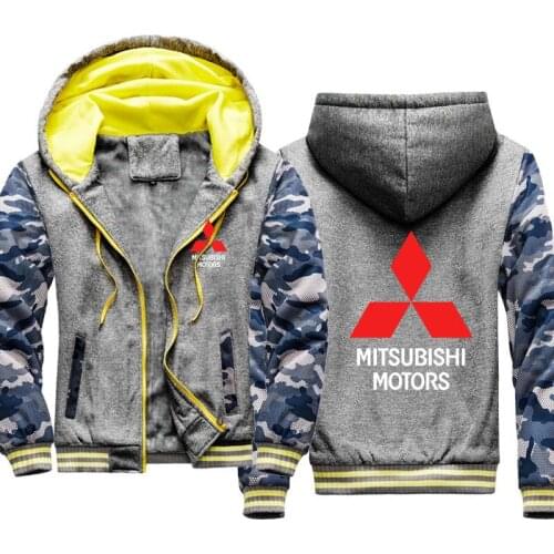 Winter Keep warm jacket Warm Slim Fiy mens jacket men Mitsubishi Car Logo Sweatshirt Hip Hop Harajuku Men jacket Male Clothes