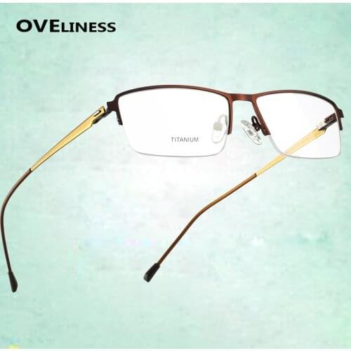 Titanium Alloy mens eyeglasses Optical eye glasses frame men 2020 male Myopia Prescription clear glasses Metal Full Eyewear