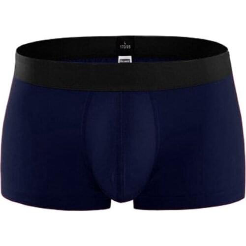 Mens Boxer Underwear Nature Cotton Man Short Solid Flexible Shorts Boxer Pure Color Male pants