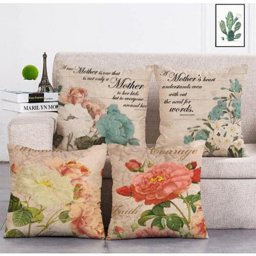 Throw pillow cushion cover flower plant office lumbar pillow sofa cushion pillow case cover for living room decoration T117