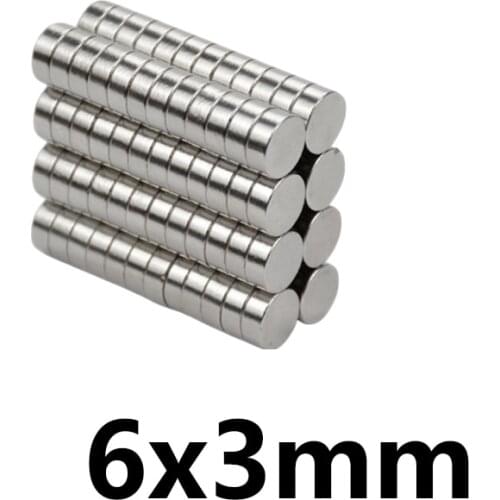50/100/200PCS 6x3 mm Disc Bulk Sheet Neodymium Magnet 6mmx3mm Small Round Powerful Magnets 6x3mm Rare Earth Magnets 6*3 mm