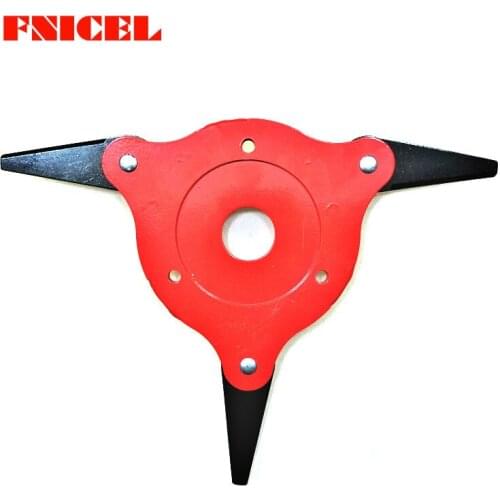 FINCEL NEWEST 3 Teeth Brush Cutter Blade Trimmer Metal Blades Trimmer Head 65Mn Garden Grass Trimmer Head For Lawn Mower