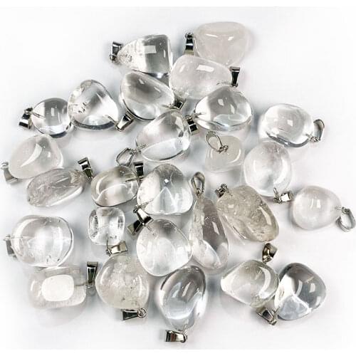 New 1PC Natural Agates Irregular White Crystal Pendants for Jewelry Making DIY Accessories Fit Necklaces Size 15x20-20x30mm