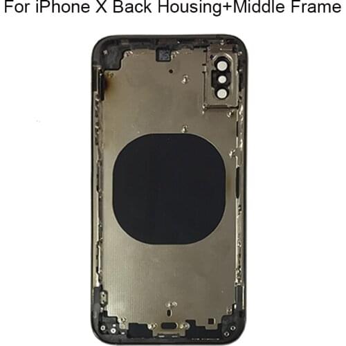 New X Battery Cover For iphone X Back Cover + Middle Chassis Frame + SIM Card Full Housing Case Assembly