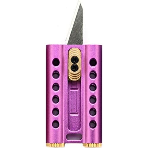 Portable Mosquito Repellent EDC Mini Detachable Knife Paper Cutting Brass Pocket Key Ring Folding