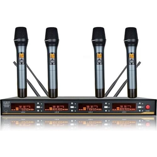 Bolymic Professional 4 Channels Wireless microphone UHF wireless Microphone Karaoke
