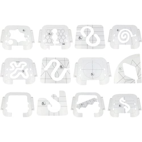 Clear Acrylic Cut Quilting Templates for DIY Patchwork Kintting Sewing