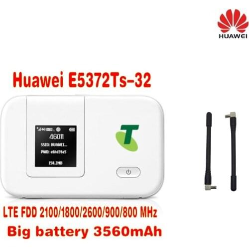 Unlocked HUAWEI E5372TS-32 LTE 4G Wireless Router 150M Plus 2pcs 4g antenna