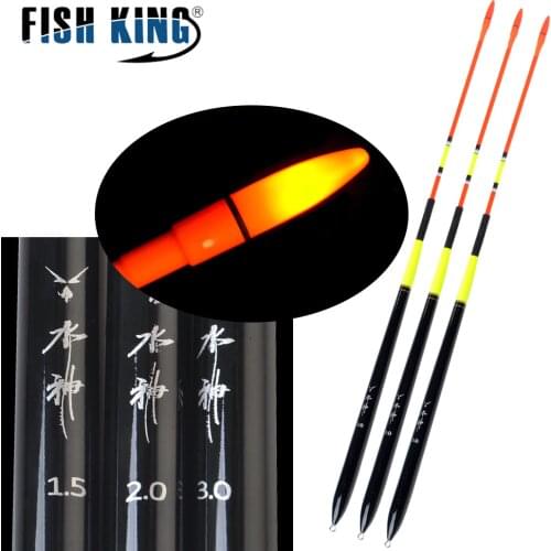 FISH KING Fishing Float 1PC 6G 8G 12G Fortune Paulownia Wood Length 55cm 56cm 57cm Vertical Buoy Float For Rock Fishing Buoy