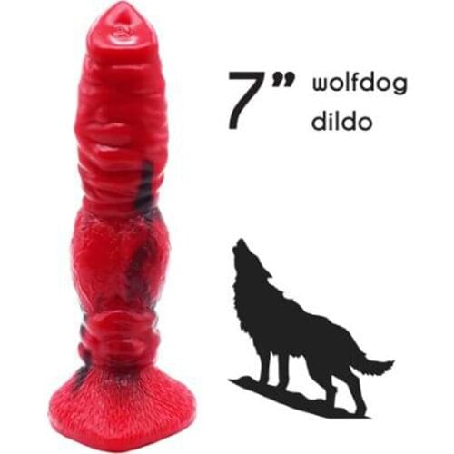 Sex Toys Masturbating Dildo Animal Dog Penis Realistic Wolf Dildo Fantasy Knotted Hound Dick Fake Canine Cock Fetish Anal