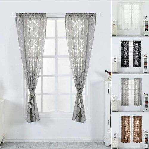 100x130cm Modern Tulle Curtains Window Curtain Gauze Curtains for Living Room Tulle Drape Door Curtains Drape Panel Sheers