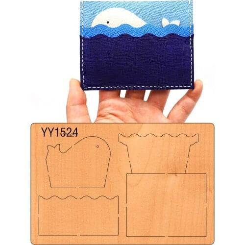 Whale card bag change purse knife mold wood moldYY1524 is suitable for the market general manual knife die