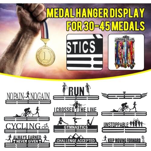 Medal Hanger Display Rack Holder For Sport Medal Creatives Stainless Steel Wire Medals Hanger Running Swimming Gym Gift Decor