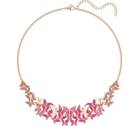 MANDY Fashion Charm Pure Original Replica Pink Necklace Women Luxury Jewelry Gift