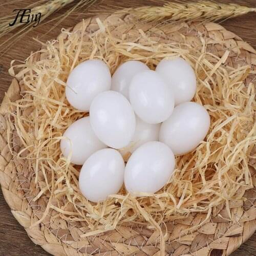 10PCS/lot White Fake Eggs Solid Pigeon Fake Egg Pigeon Hatching Supplies Plastic Pigeon Egg