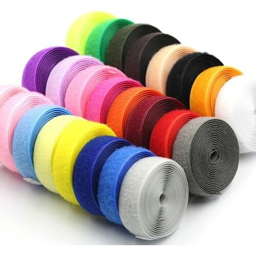 2cm wide DIY Hook and Loop No Adhesive Fastener Tape Nylon Button Sewing Garment Bags DIY Magic kneading Patch velcros