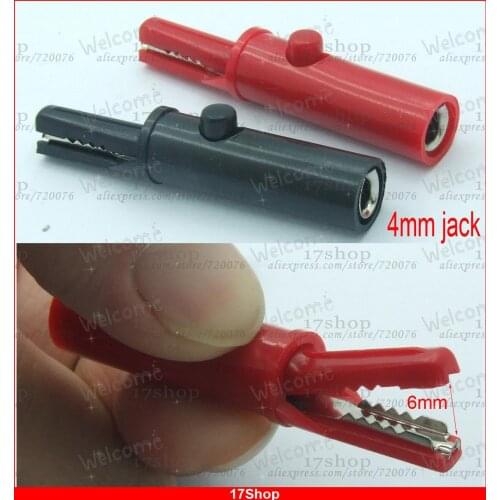 20PCS Insulation Alligator Clip for 4mm banana plug Power supply Test Probes