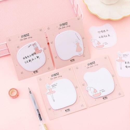 30 Sheets/Pack Fairy Sticker N Times Student Cartoon Creative Cute Message Note Pad Memo Pad Stationary Supplies Kids Gift