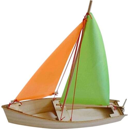 3D Sailing Boat Puzzles DIY Sailboat Jigsaws Self-Assembly for Home Table Decor