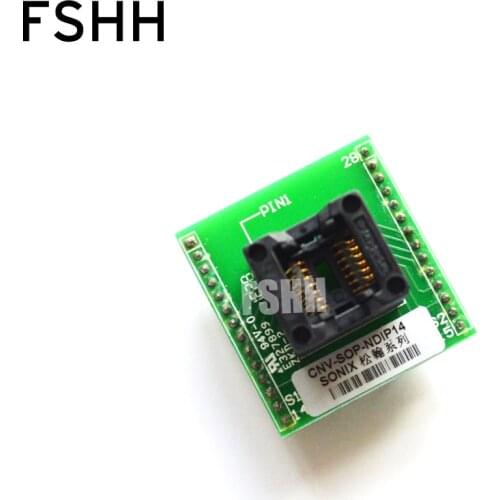 CNV-SOP-NDIP14 adapter SONIX series chip IC Test Socket / Programmer SOP14 to DIP14 Programmer adapter(150mil)