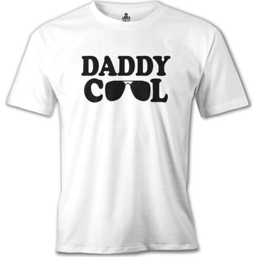 Daddy Cool White T shirt Men Tee Dad T-shirt Famous Turkish Fabric and Textile Production
