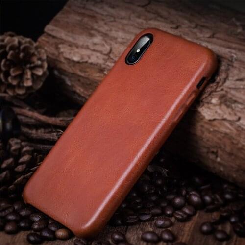 Sumgo Genuine leather Phone Case For iPhone X 8 7 6s 6 Plus 5.5 inch Back Cover Case for iPhone 8 4.7inch Business Case
