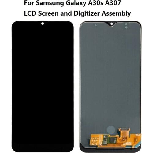 For Samsung Galaxy A30s A307 TFT without Fingerprint Function LCD Screen and Digitizer Touch Screen Assembly- Black