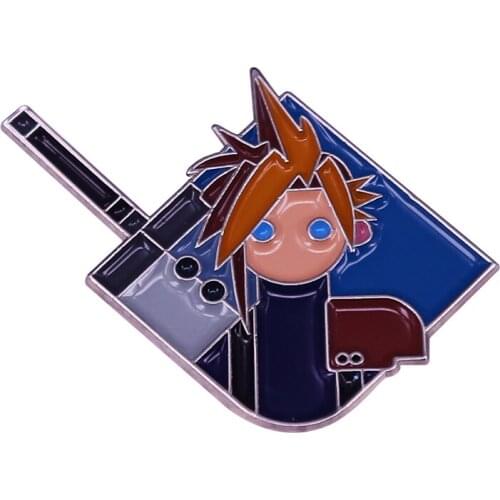 FF7 Cloud Strife and Buster Sword Brooch Never thought I'd see the