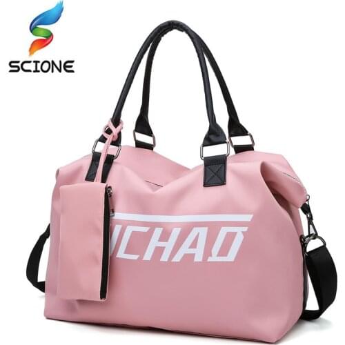 Fitness Travel Bag Sports Letter Pack Gym Multifunction Waterproof Men Women Large Luggage Organizer Crossbody Storage XA270Y