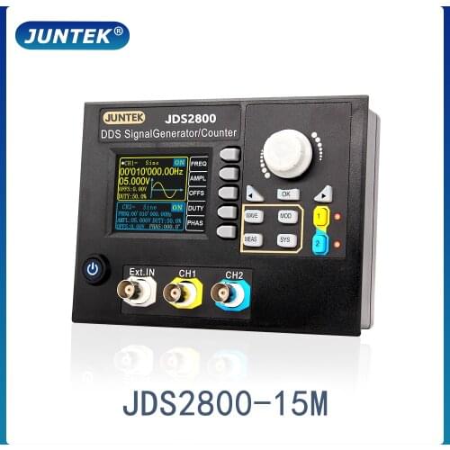 JUNTEK JDS2800-15M 15MHz DDS Function Signal Generator Digital Control Dual-channel Frequency meter Arbitrary waveform generator