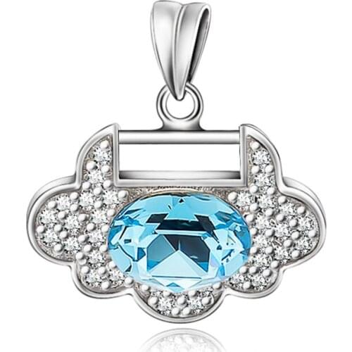 GND0720 925 Sterling Silver Lovely Sweet Beauty Crystal Luxury Necklaces Pendant Jewelry Gift For Women Wholesale