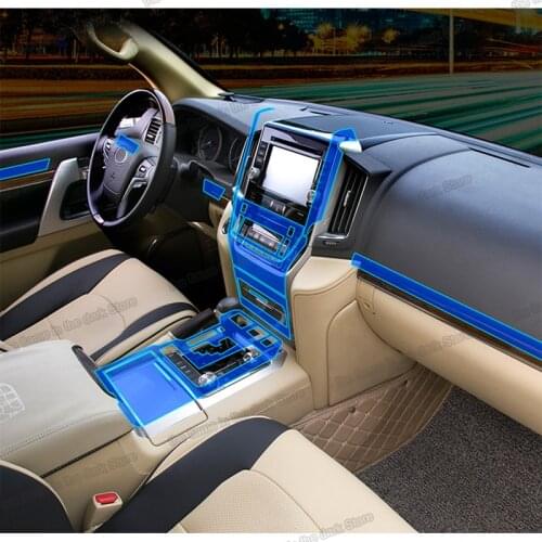 Lsrtw2017 TPU Car Interior dashboard door anti-scratch Film gear Protective Sticker For Toyota land cruiser LC200 2016-2020