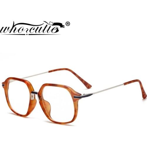 Fashion Vintage Clear Glasses Acetate Frame Women 2019 Brand Computer Eyeglasses Nerd Eyewear Optical Lens Spectacle Men S118