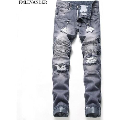 2019 Spring New Design Casual Jean Homme Slim Straight Pants Male Skinny Jeans Men