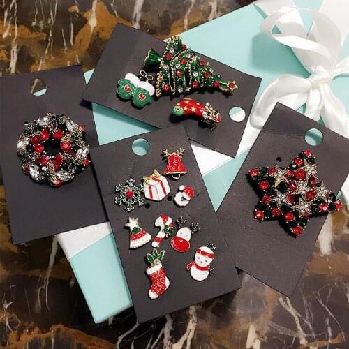 Cute pin set JEWELRY Cartoon Santa Claus Enamel pins Fashion Brooch pins Kawaii Badges Brooches Animal jewelry Christmas Gift