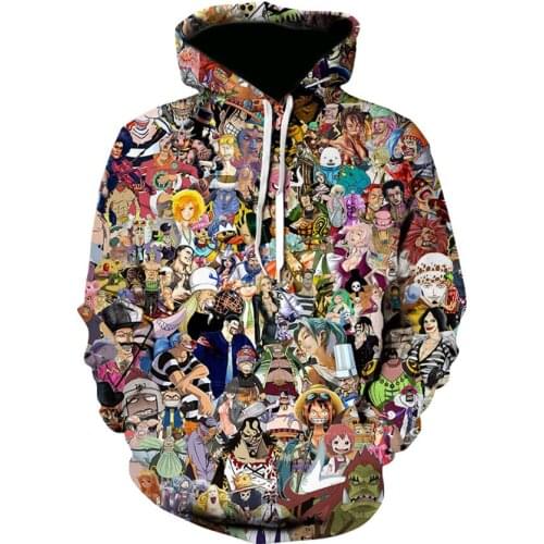 New Japan Cartoon One Piece Monkey D. Luffy 3D Hoodies Men Fashion Casual Coat Comfortable Autumn Winter Sweatshirt Streetwear