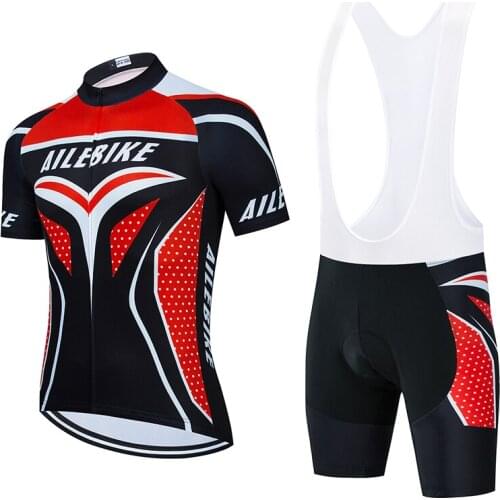 2021 New Summer Cycling Set Short Sleeve MTB Bicycle Jersey Set Pro Breathable Mountain Bike Clothing For Men Cycling Clothing