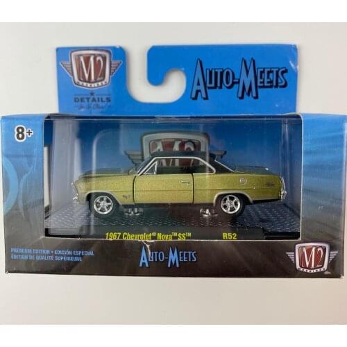 NEW M2 Machines 1:64 1967 Chevrolet Nova SS limited 5000pcs worldwide AUTO-MEETS collection Metal Die-cast Simulation Model Car