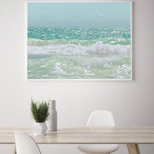 Landscape Seascape Ocean Waves Scenery Canvas Painting Wall Art Nordic Posters and Prints Wall Pictures for Living Room Decor