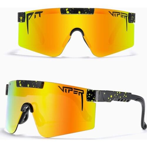 Pit Viper Polarized Sunglasses The 2000S Oversized Men TR90 Unbreakable Cool Sport Shades Mirror UV400 Lens With Free Box